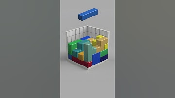 5x5x5 Cube 3D Tetris / Part 3 / #satisfying #viral #puzzle #ytshorts #3danimation