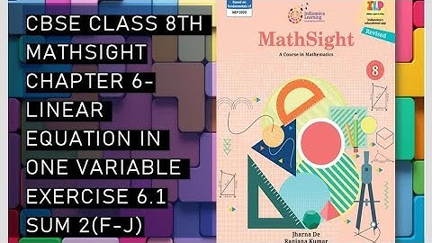 CBSE/ Class 8th/ Chapter 6 - Linear Equation in One Variable/Exercise 6.1 sum 2 (f-j)