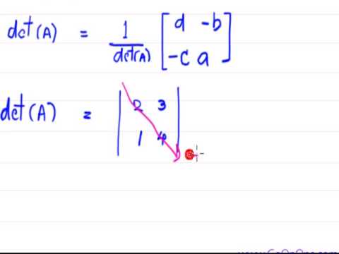 การหาอินเวอร์ส ของเมตริกซ์  2x2  ตัวอย่างที่ 2