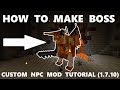 Minecraft custom npc tutorial  boss creation part 1 outdated