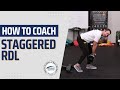 How To Coach The Staggered RDL Like A Pro || NASM-CPT Trainer Tips and Cues
