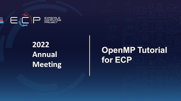 OpenMP Tutorial for ECP