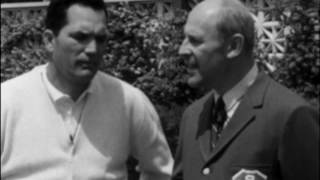 06/12/68 Keith Morris from Sports Illustrated Magazine interviews Bob Goalby at the U.S. Open G...
