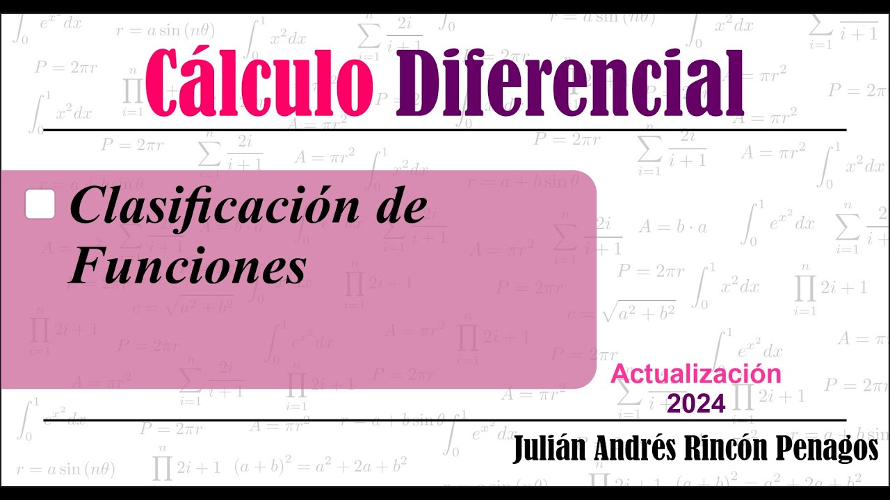 Cálculo Diferencial: Clasificación de Funciones - YouTube