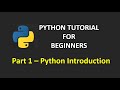 Python Tutorial for Beginners: Part 1 | Python Introduction #pythonprogramming #pythonforbeginners