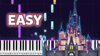 Disney Opening Theme - Easy Piano Tutorial