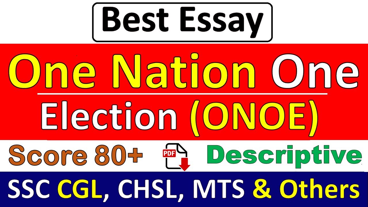 essay on one nation one election