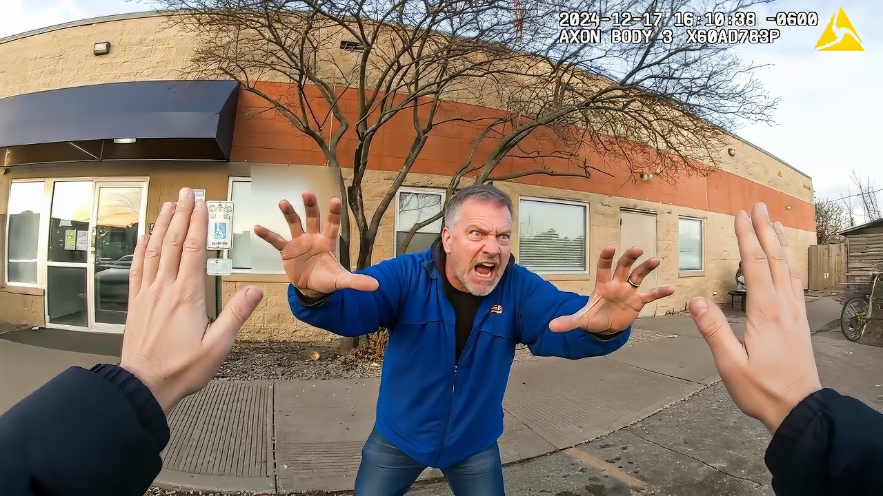 Полицейские бросились на помощь, когда гражданин потерял контроль над собой.