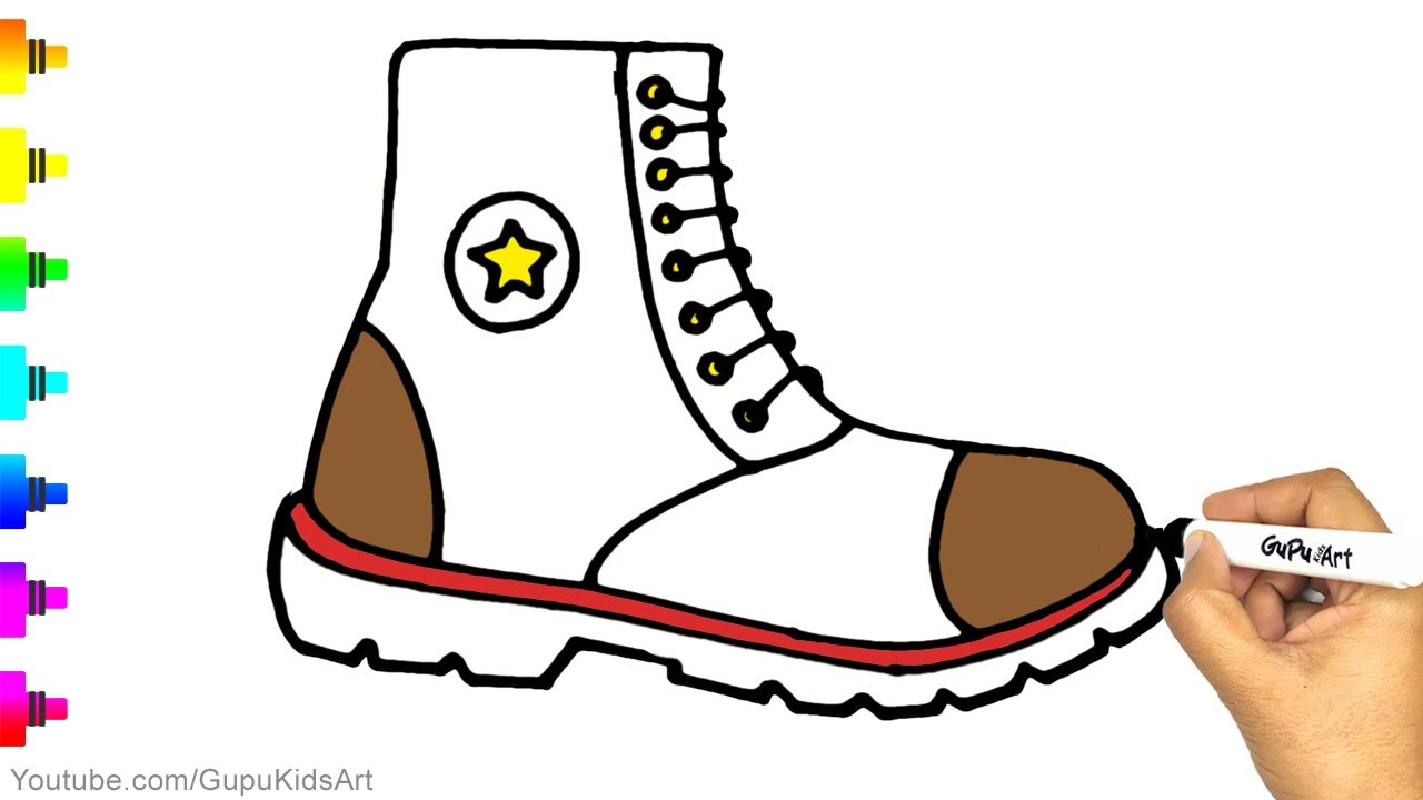 Cowboy Boots Drawing - How To Draw Cowboy Boots Step By Step