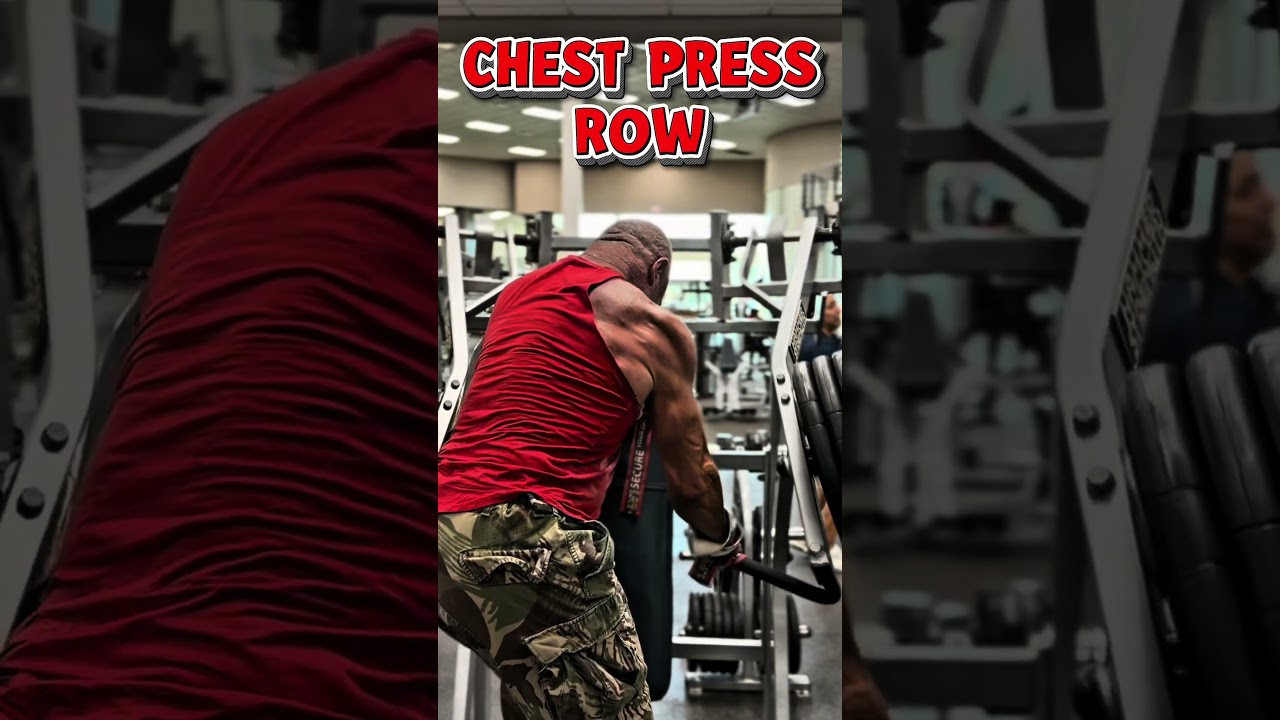 CHEST PRESS ROW FOR BACK THICKNESS #workout #motivation #muscle #workouttips #exercise