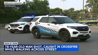 78-year-old man shot while crossing street near Chicago train station, police say