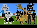 Saness Brothers vs. Bendy And The Ink Machine V3 (All Characters) | Underpants vs BATIM in Minecraft