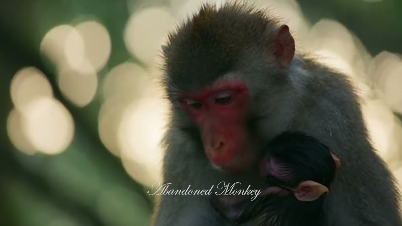 Newborn Monkey Clings to Mom for the First Time