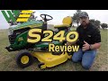 2021 John Deere S240 Lawn Tractor Mower Review and Walkaround