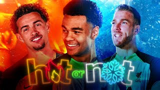 HOT OR NOT? | Derby day, favourite superheroes and more with Gakpo, Jones & Adrian! | Liverpool FC