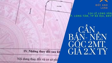 BÁN LÔ ĐẤT Góc 2 mặt tiền.ĐƯỜNG NHÀ NƯỚC MR.R18M & ĐƯỜNG 15M|TP BÀ RỊA. LH. 0937005305
