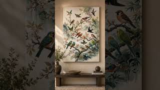 Blossoms Song Bird Canvas Wall Art – Cherry Blossom Spring Nature Decor for Elegant Interiors