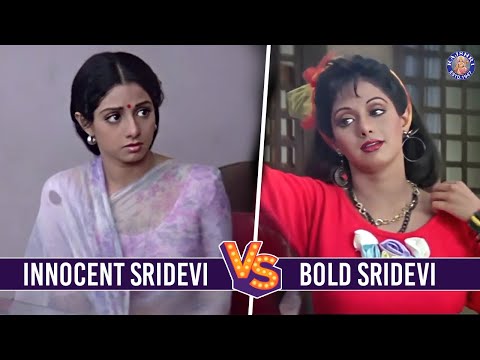 Innocent Sridevi V/S Bold Sridevi | Sridevi Judwaa Scene | Chaalbaaz Movie Scenes | Rajnikant