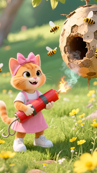 🐝🍭 He broke the law, but his father took the blame for him💥#ai #cat #shorts #aicat #story