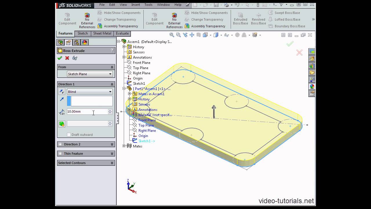 Assembly Sketches 1 | Solidworks Tutorials