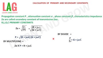 Calculation Of  Primary & Secondary Constants [Hindi]