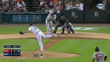 BOS@DET: Papi lines an RBI double to left field