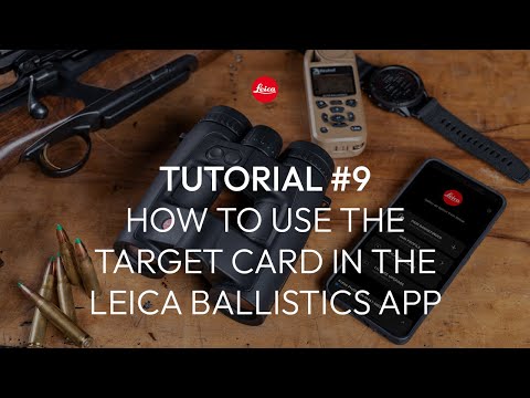 How to use the target card in the Leica Ballistics app