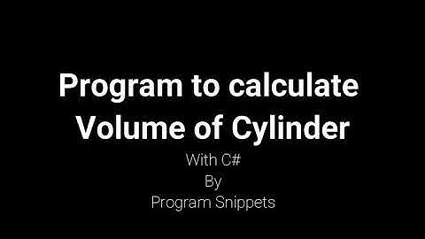 Program to calculate volume of cylinder using Constructor with C#