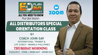 ALL YOU NEED TO KNOW ABOUT ED PLAN 3.0 (ECONOMY DESIGER PLAN 3.0) WITH COACH JOHN GAY HD Video 2022