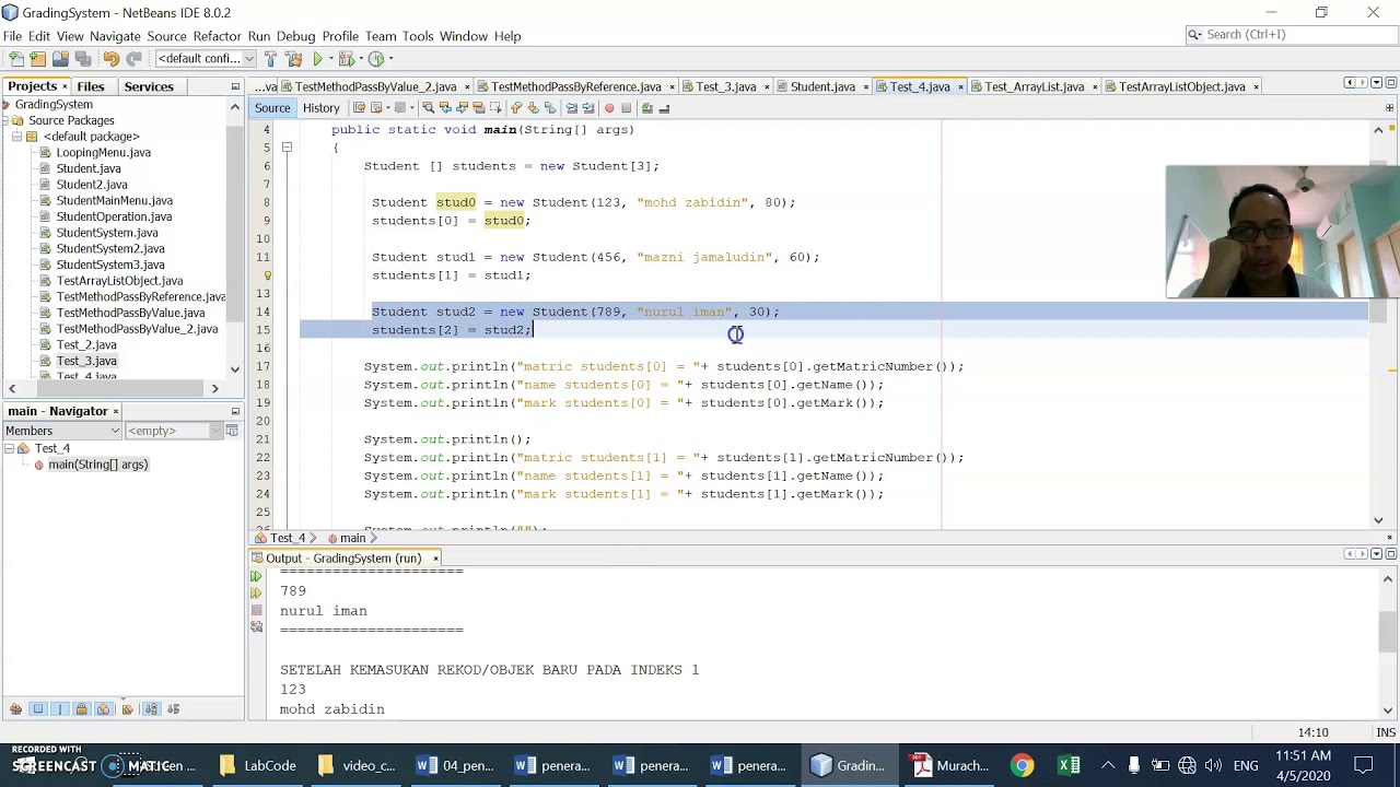 Java - The Implementation of Array Of Object - YouTube