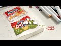 art vlog | draw with me - nostalgia snack jadul | ohuhu markers ✨✍🏻(‾◡◝)