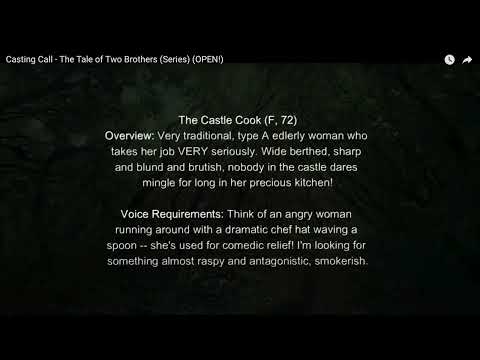 Castle Cook Audition for @HelloStudios ! "Tale Of Two Brothers"
