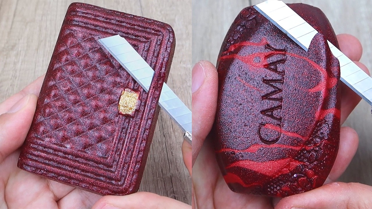 Relaxing Soap Cutting ASMR. Satisfying Soap and lipstick cutting. Corte de jabón - 1242