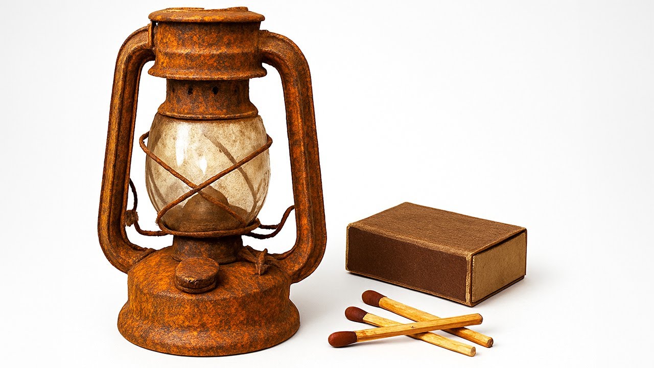 Vintage Oil Lamp Restoration...Rusty To Perfection YouTube