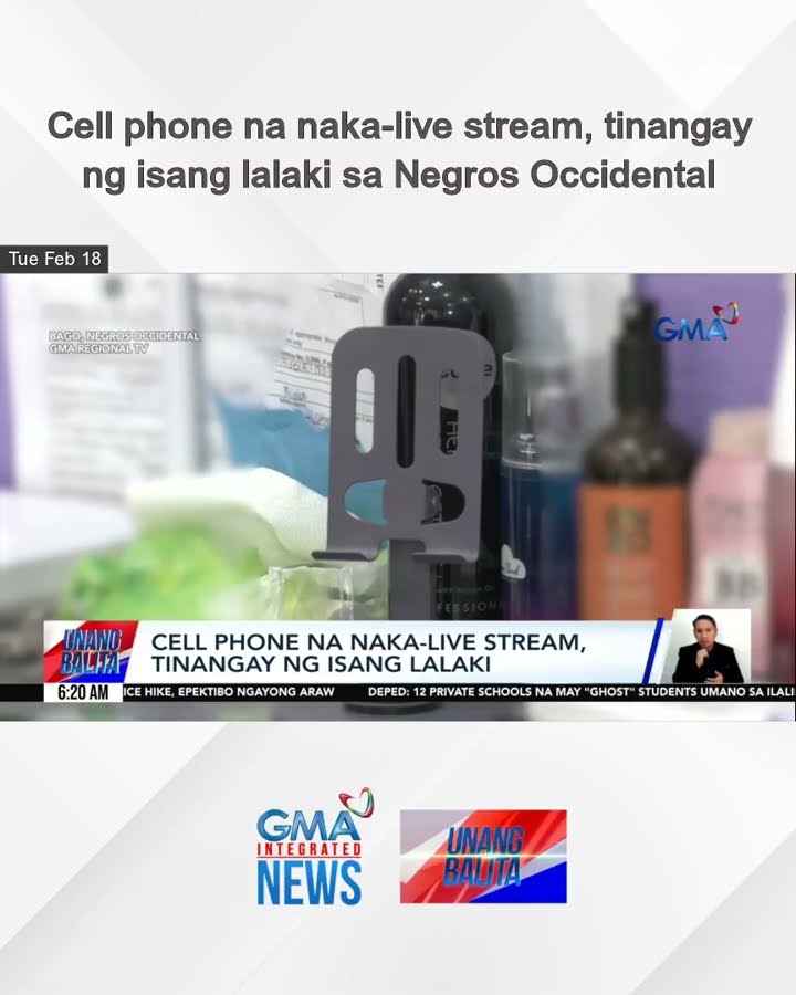 Cell phone na naka-live stream, tinangay ng isang lalaki sa Negros Occidental | Unang Balita