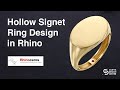 Hollow Signet Ring Design in Rhino |Project 02 | Rhino Jewellery Design | Hindi