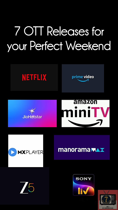 7 OTT releases for your Perfect Weekend!! @NetflixIndia@PrimeVideoIN@JioHotstar💫