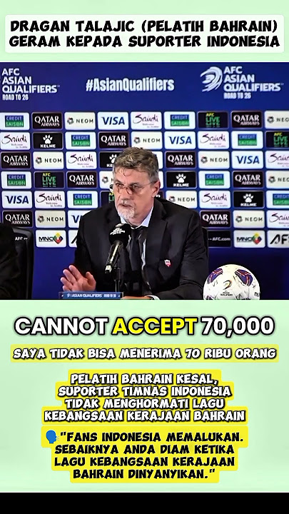 Pelatih Bahrain mengkritik suporter #timnasindonesia yang tidak menghargai lagu kebangsaan #Bahrain