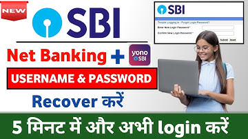SBI net banking username and password forgot | How to Reset sbi net banking password | Yono SBI