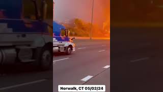 Trucks On Fire After Crash