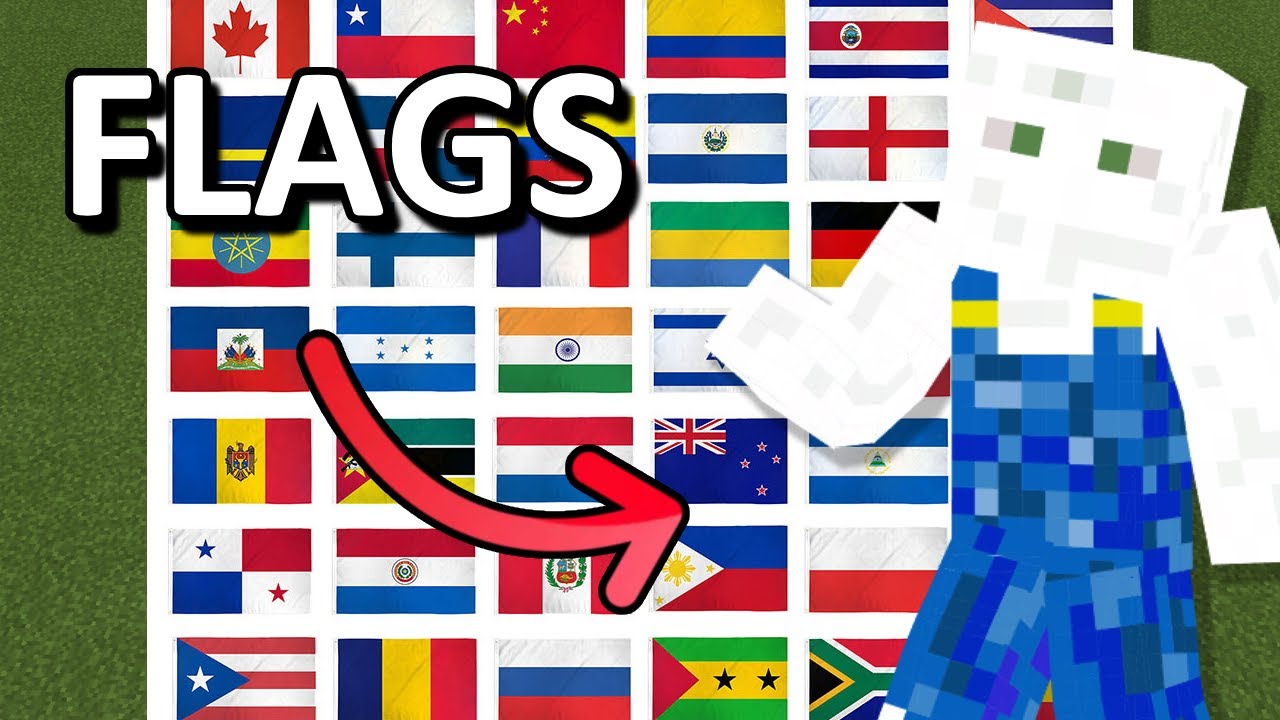 Minecraft Building Countries Flags - YouTube