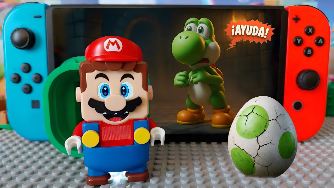 ​¡Yoshi está en PELIGRO🚨 Mario entra a la Nintendo Switch! #legomario