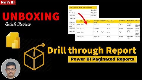 Drill through Report in Power BI Paginated Report