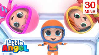 I Want To Be An Astrounaut | Little Angel | Monster Cartoon for Kids