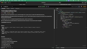 No Sound Leetcode 1125: Smallest Sufficient Team