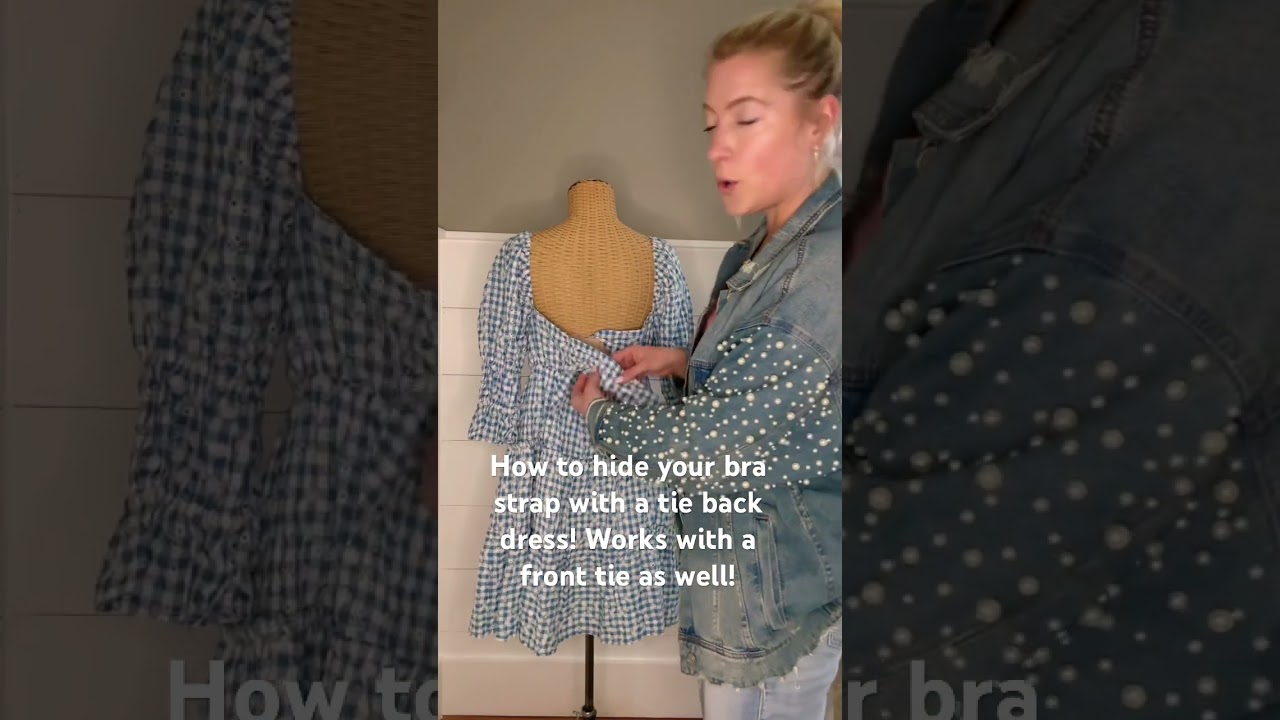 How to hide your bra with a tie-back dress! Works with a front tie too!