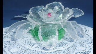 Flor Diamantada con botella de plástico- tutorial #diy #how #tutorial #art #artist #arte #how #howto