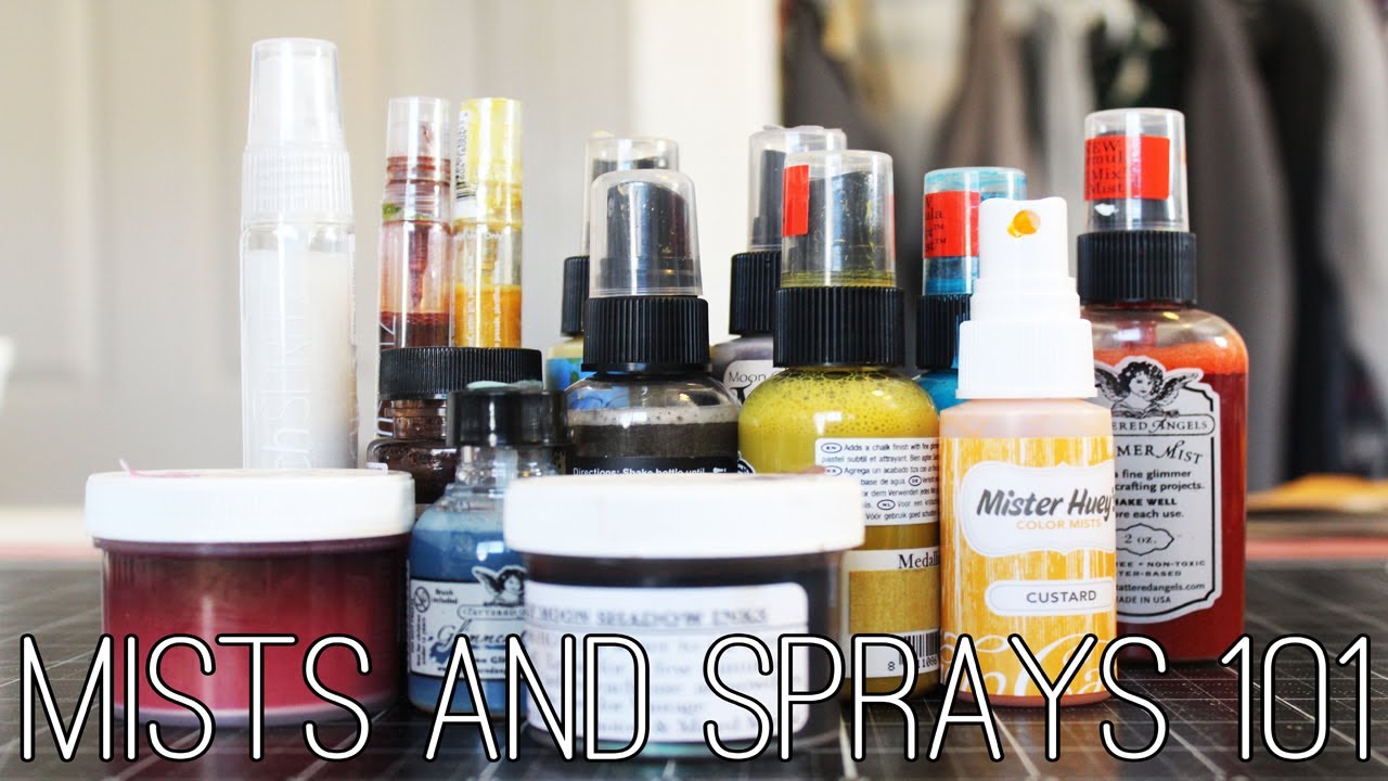 Mists & Sprays 101 scrapbooking tarjetas