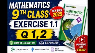 Exercise 1.1 Question 1,2 Math 9th | 9th Math Exercise 1.1 Question 1,2| Unit 1 Real Numbers
