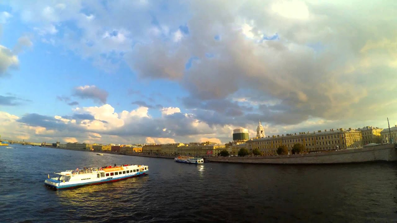 Таймлапс с Тучков мост, Санкт-Петербург - YouTube